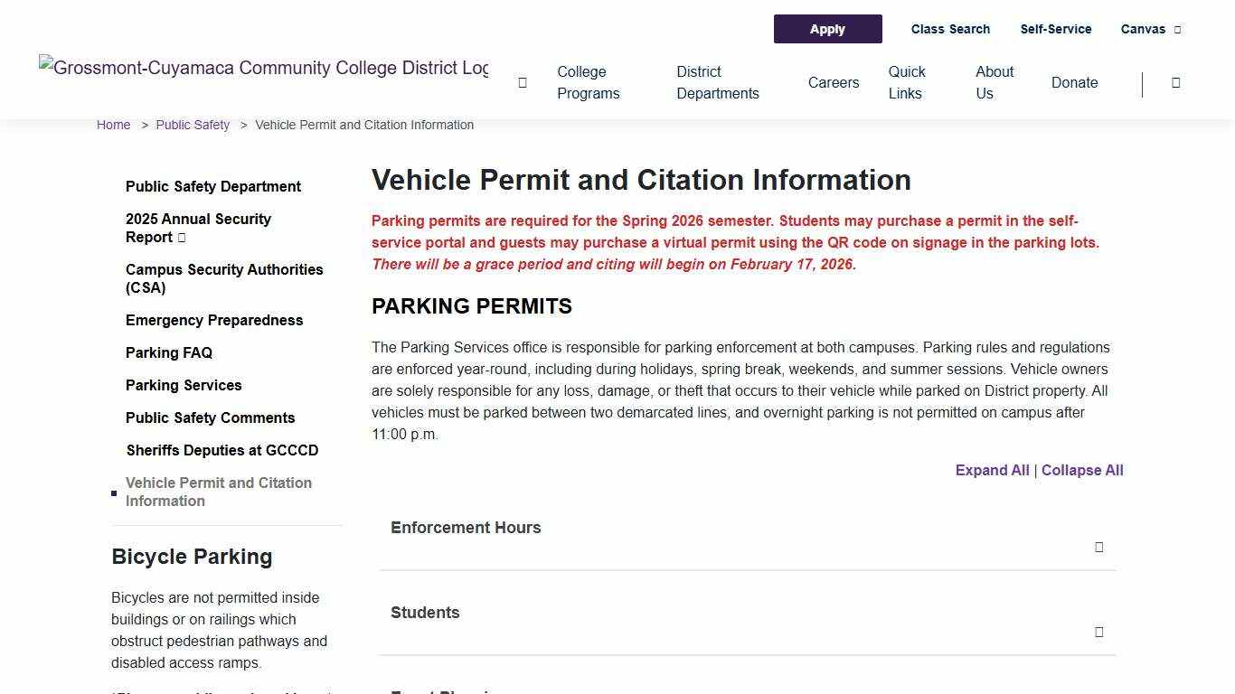 Vehicle Permit and Citation Information