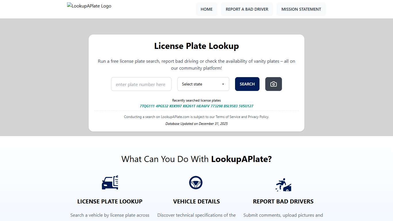 Free License Plate Lookup Search By Plate Number